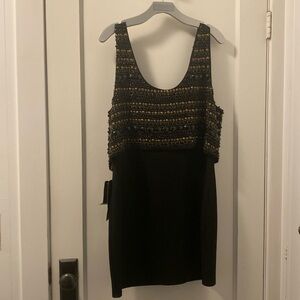 Bebe black dress beaded